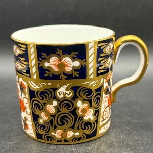 Vintage Royal Crown Derby Imari 2451 Porcelain Hand Painted Demitasse Cup